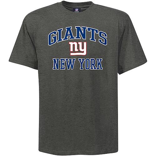 New York Giants Big & Tall Heart & Soul NFL T-Shirt - Grey